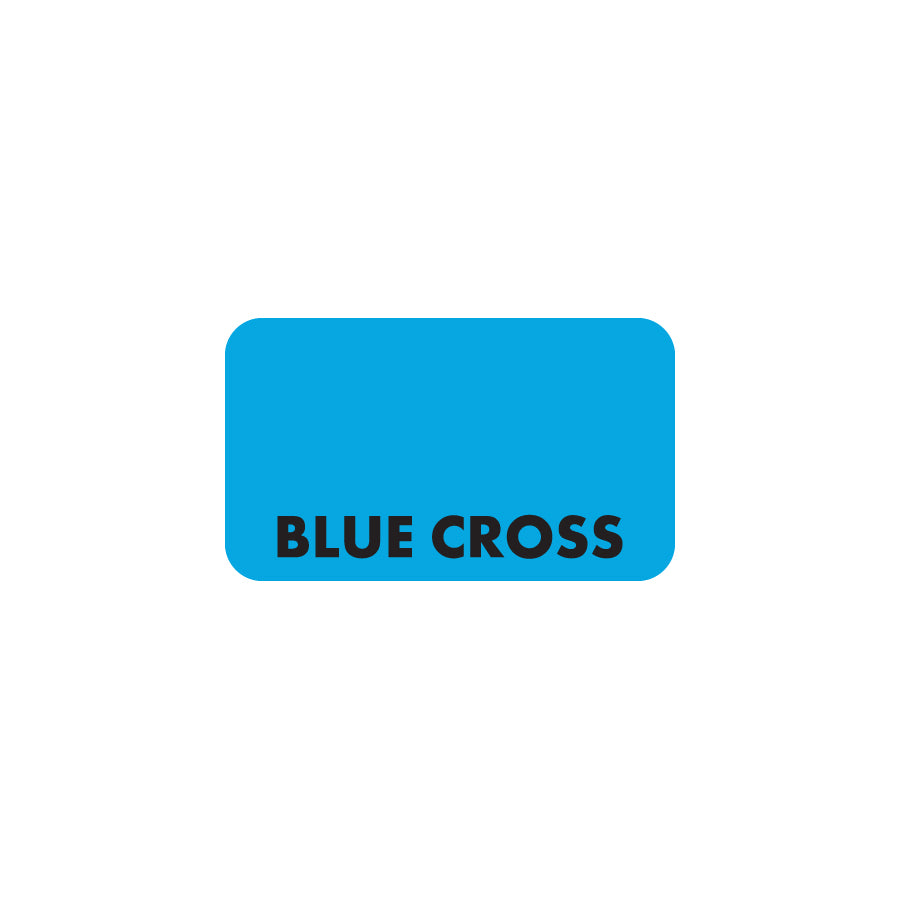 MAP2900 BLUE CROSS - Lt. Blue 1-1/2" X 7/8" (Roll of 250)