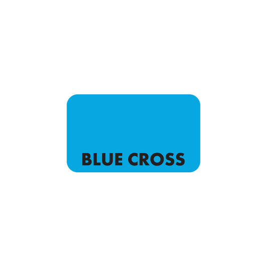 MAP2900 BLUE CROSS - Lt. Blue 1-1/2" X 7/8" (Roll of 250)