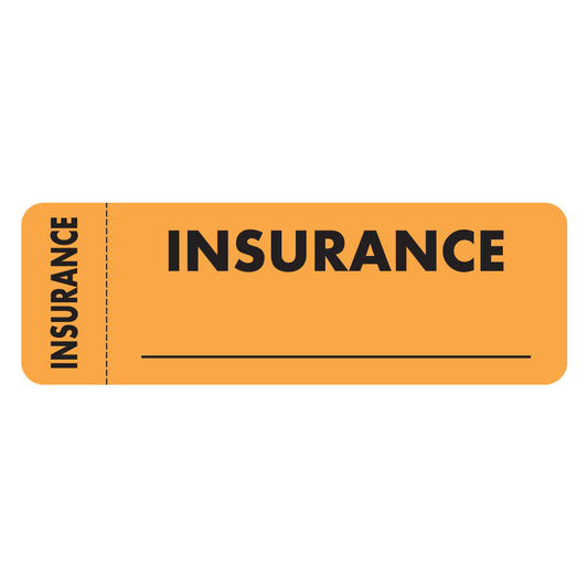 MAP3140 INSURANCE- Fluorescent Orange 3" X 1" (Roll of 250)