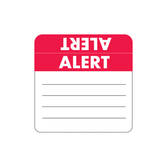 MAP3340 ALERT- Red/White 2" X 2"- Roll of 250