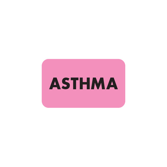 MAP3520 ASTHMA- Fluorescent Pink 1-1/2" X 7/8" (Roll of 250)