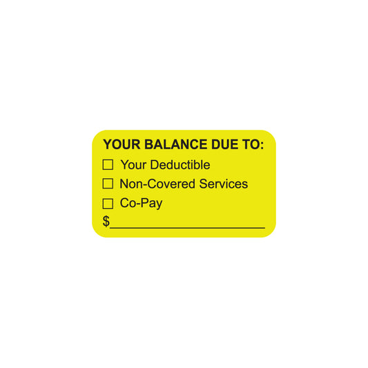 MAP3720 YOUR BALANCE- Fluorescent Chartreuse 1-1/2" X 7/8"-Roll of 250