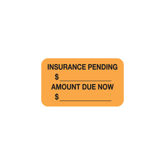 MAP3750 INSURANCE PENDING- Fluorescent Orange 1-1/2" X 7/8"-Roll of 250