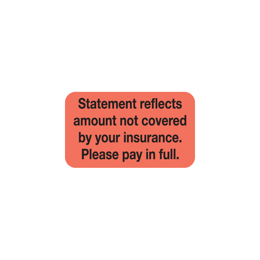 MAP3850 STATEMENT REFLECTS- Fluorescent Red 1-1/2" X 7/8"-Roll of 250