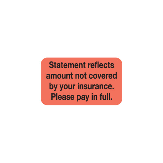 MAP3850 STATEMENT REFLECTS- Fluorescent Red 1-1/2" X 7/8"-Roll of 250