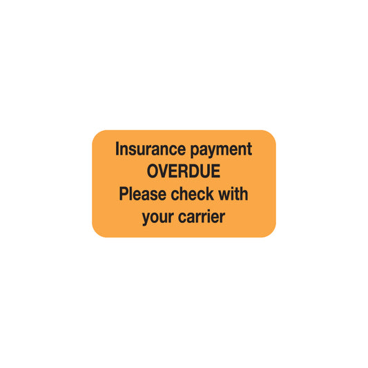 MAP4090 INSURANCE PAYMENT- Fluorescent Orange 1-1/2" X 7/8"-Roll of 250