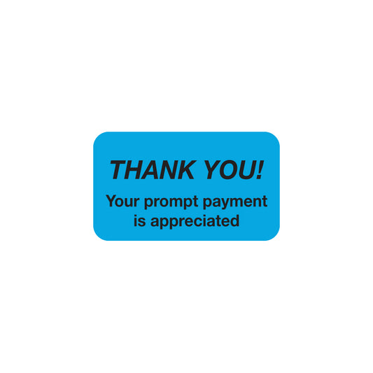 MAP4240 THANK YOU!- Fluorescent Blue 1-1/2" X 7/8" (Roll of 250)