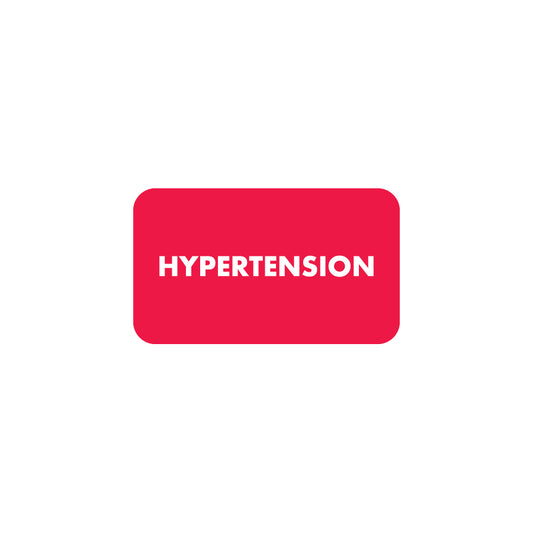 MAP5020 HYPERTENSION- Red 1-1/2" X 7/8" (Roll of 250)