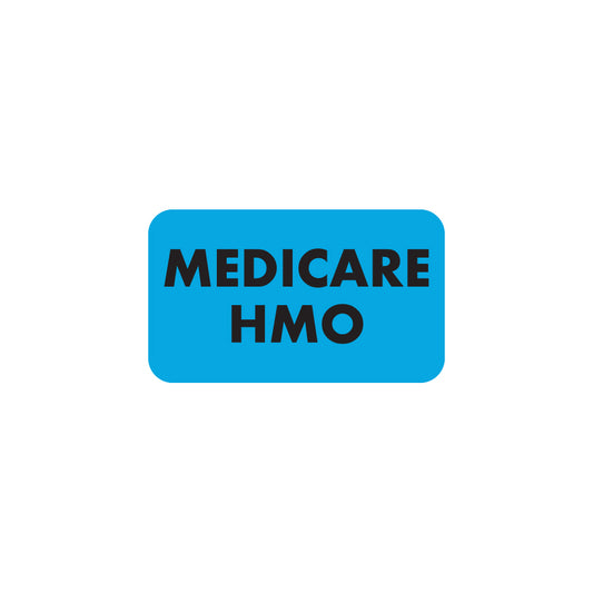 MAP5260 MEDICARE HMO- Lt. Blue 1-1/2" X 7/8" (Roll of 250)