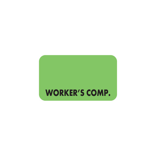 MAP5310 WORKER'S COMP- Fluorescent Green 1-1/2" X 7/8" (Roll of 250)