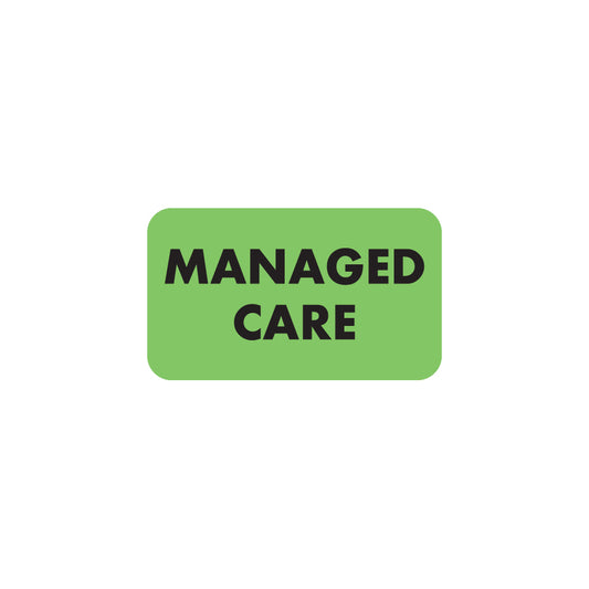 MAP5330 MANAGED CARE- Fluorescent Green 1-1/2" X 7/8" (Roll of 250)