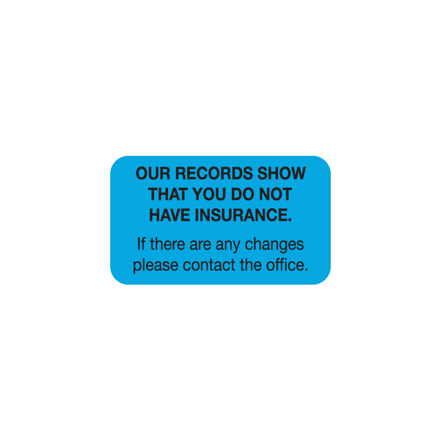 MAP5640 OUR RECORDS SHOW- Lt. Blue 1-1/2" X 7/8"-Roll of 250