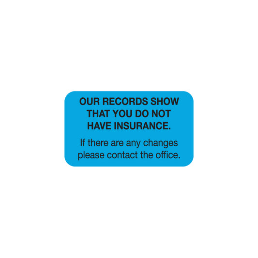 MAP5640 OUR RECORDS SHOW- Lt. Blue 1-1/2" X 7/8"-Roll of 250