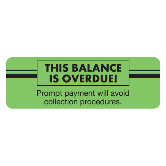 MAP5820 THIS BALANCE- Fluorescent Green 3" X 1" (Roll of 250)