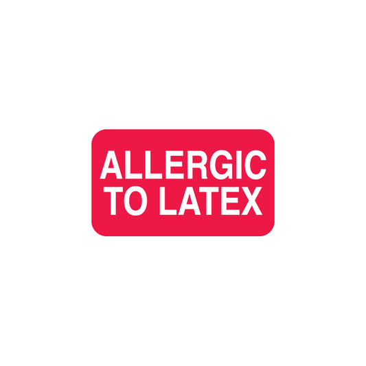 MAP6260 ALLERGIC TO LATEX- Red 1-1/2" X 7/8" (Roll of 250)