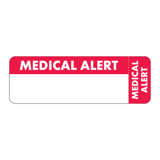 MAP6270 MEDICAL ALERT- White/Red 3" X 1" (Roll of 250)