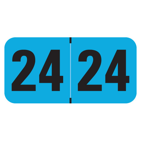 Medical Arts Press Year 24 Labels 3/4" X 1-1/2" Laminated- Roll of 500