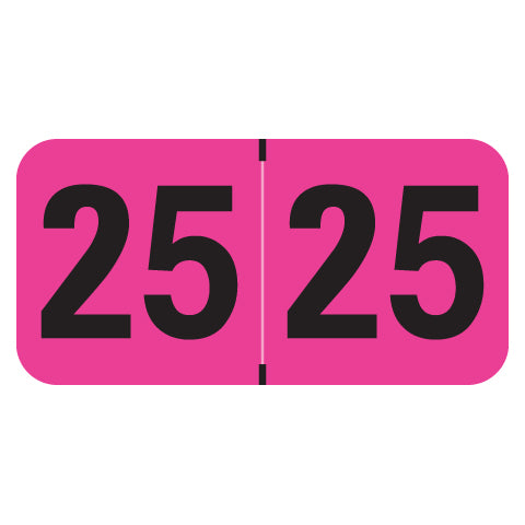 Medical Arts Press Year 25 Labels 3/4" X 1-1/2" Laminated- Roll of 500