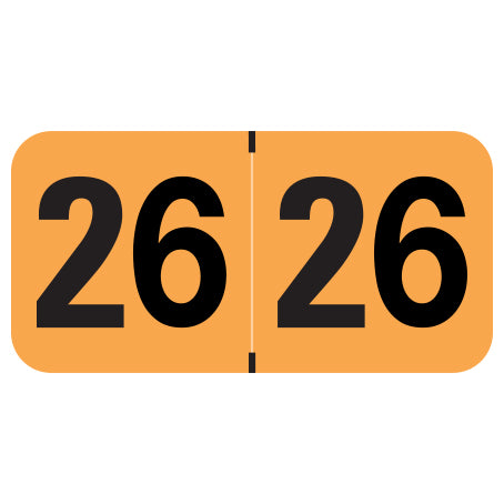 Medical Arts Press Year 26 Labels 3/4" X 1-1/2" Laminated- Roll of 500