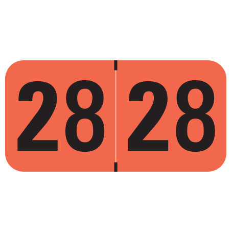 Medical Arts Press Year 28 Labels 3/4" X 1-1/2" Laminated- Roll of 500