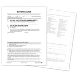 Outdoor Application Car Dealer Buyers Guide Laser Window Stickers - As Is No Lines (Package of 100)