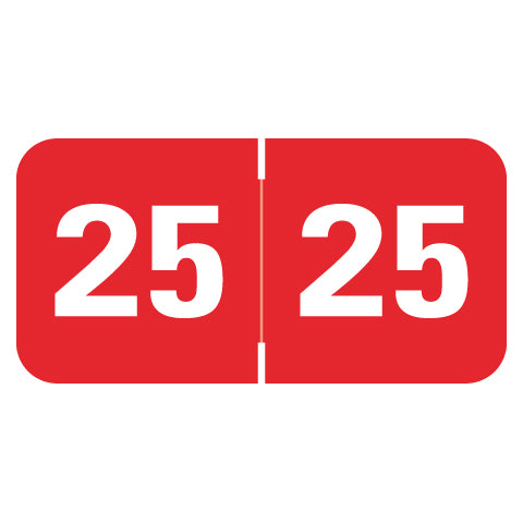 Medical Arts Press Year 25 Labels 3/4" X 1-1/2" Laminated- Roll of 500