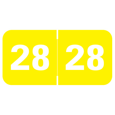 Medical Arts Press Year 28 Labels 3/4" X 1-1/2" Laminated- Roll of 500
