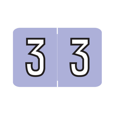 Barkley NCPM "3" Labels 1" X 1-1/2" Laminated- Roll of 500