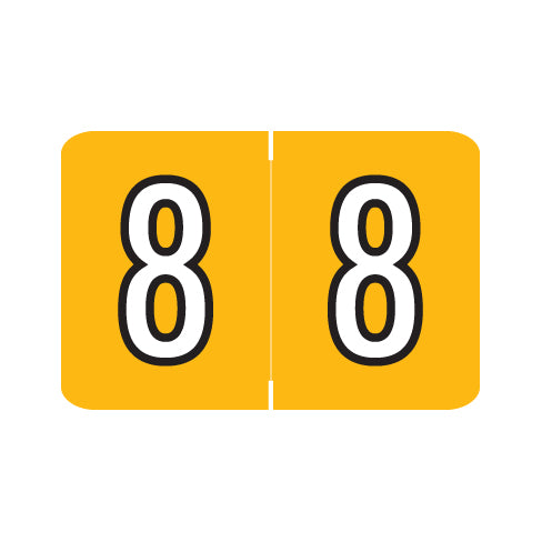 Barkley NCPM "8" Labels 1" X 1-1/2" Laminated- Roll of 500