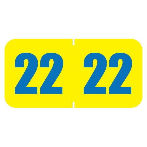 POS Year 22 Labels, 3/4" X 1-1/2" Vinyl - Roll of 500