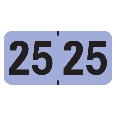 POS Year 25 Labels, 3/4" X 1-1/2" Vinyl - Roll of 500