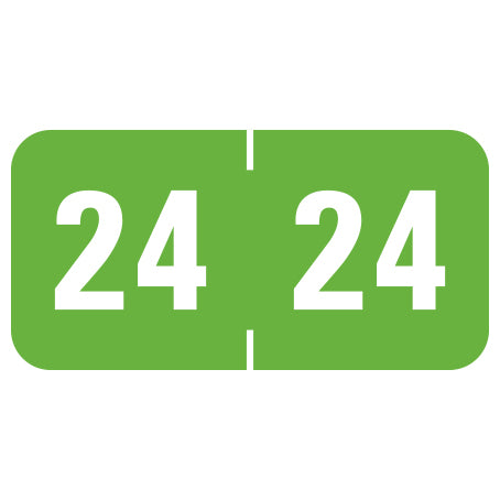 Tab Products Year 24 Labels, 3/4" X 1-1/2" Laminated- Roll of 500