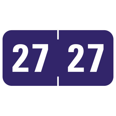 Tab Products Year 27 Labels, 3/4" X 1-1/2" Laminated- Roll of 500