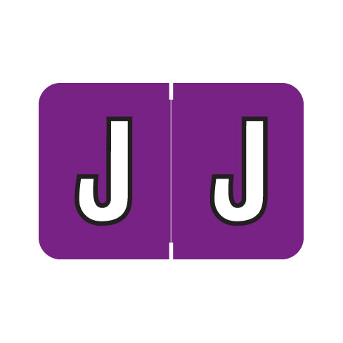 PMA 3900 "J" Labels 1" X 1-1/2" Laminated- Pack of 225