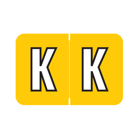 PMA 3900 "K" Labels 1" X 1-1/2" Laminated- Pack of 225