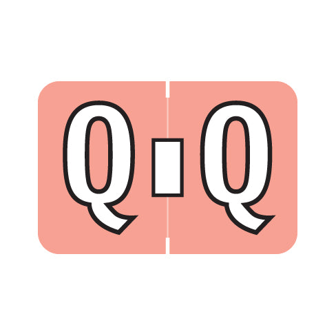 PMA 3900 "Q" Labels 1" X 1-1/2" Laminated- Pack of 225