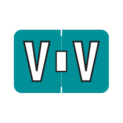 PMA 3900 "V" Labels 1" X 1-1/2" Laminated- Pack of 225