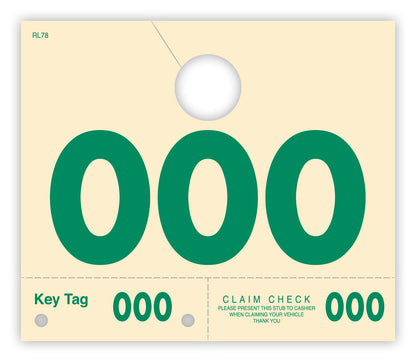 Manila Automotive Service Dispatch Numbered Mirror Hang Tags (Box of 1000)