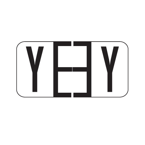 Reynolds & Reynolds Alpha Y Labels 3/4" x 1-1/2" Laminated- Pack of 240