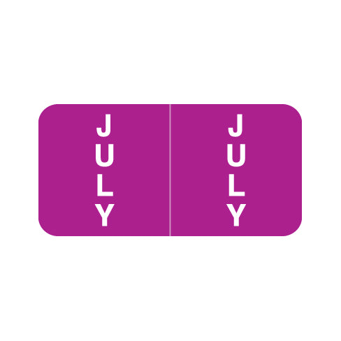 Reynolds & Reynolds July Month Labels 3/4" X 1-1/2" Laminated- Pack of 270