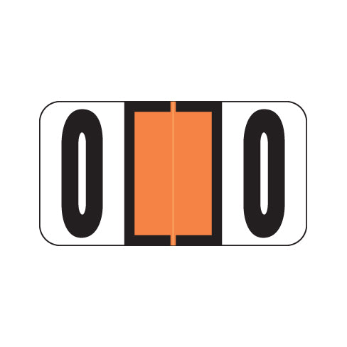 Reynolds & Reynolds "0" Labels 7/8" X 1-5/8" Laminated- Pack of 240