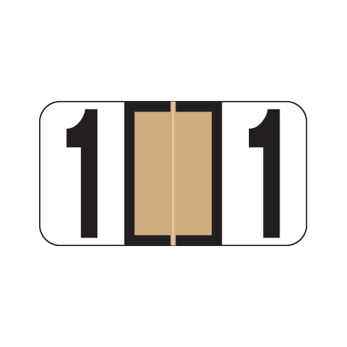 Reynolds & Reynolds "1" Labels 7/8" X 1-5/8" Laminated- Pack of 240