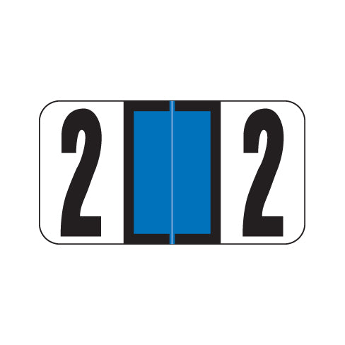 Reynolds & Reynolds "2" Labels 7/8" X 1-5/8" Laminated- Pack of 240