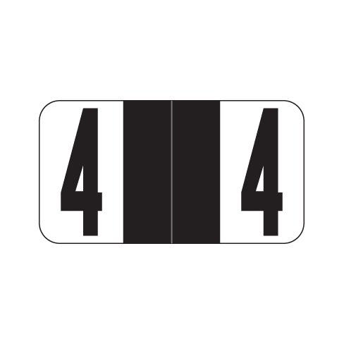 Reynolds & Reynolds "4" Labels 7/8" X 1-5/8" Laminated- Roll of 500