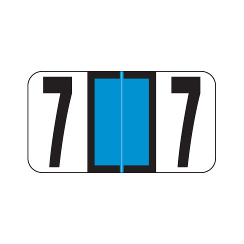 Reynolds & Reynolds "7" Labels 7/8" X 1-5/8" Laminated- Pack of 240