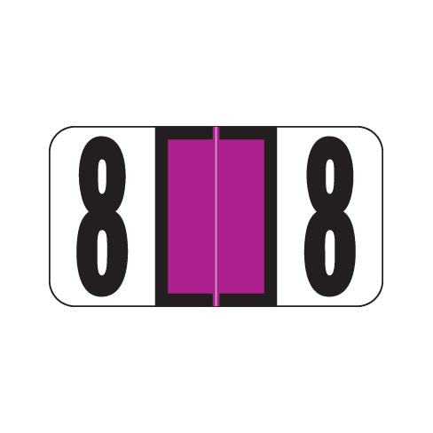 Reynolds & Reynolds "8" Labels 7/8" X 1-5/8" Laminated- Roll of 500