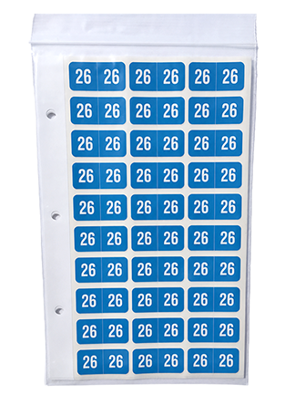 Reynolds & Reynolds Year 26 Labels, 3/4" X 1-1/2" Laminated- Pack of 270
