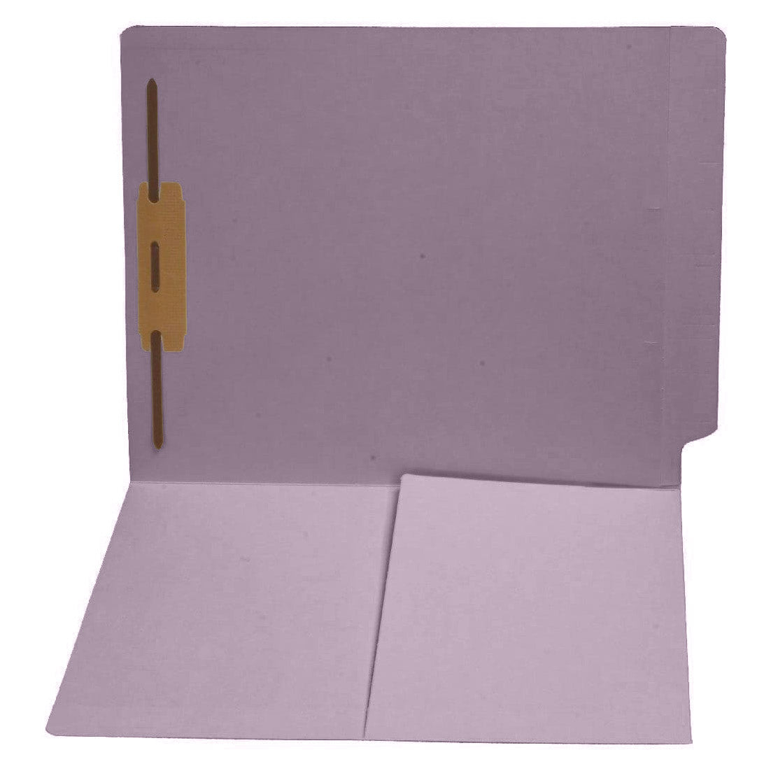 11 pt Color Folders, Full Cut End Tab, Letter Size, 1/2 Pocket Inside Front, Fastener Pos #1 (Box of 50)