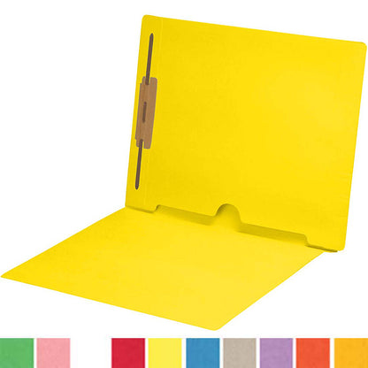 11 pt Color Folders,Letter Size End Tab Folder with Full Pocket on Inside Back Open Towards Spine, Fastener Pos #1 (Box of 50)