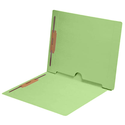 11 pt Color Folders, Letter Size End Tab Folder with Full Pocket on Inside Back Open Towards Spine, Fasteners Pos #1 & #3 (Box of 50)